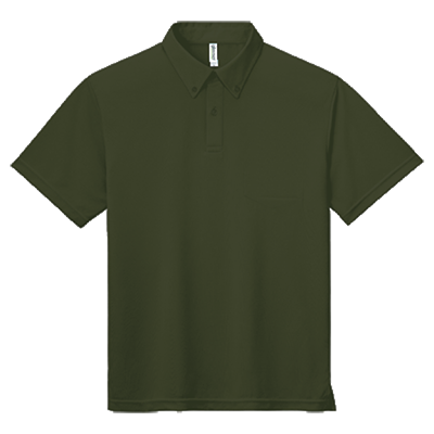 GLIMMER 4.4オンス ドライ ボタンダウンポロシャツ（ポケット